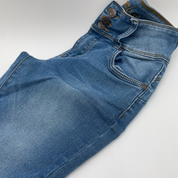 Bamboo Women Blue Jeans Size 0 Stretch Soft Jeggins GUC Light Wash Juniors - Picture 2 of 9